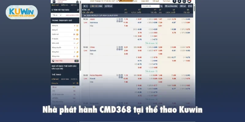Nhà phát hành CMD368 tại thể thao Kuwin